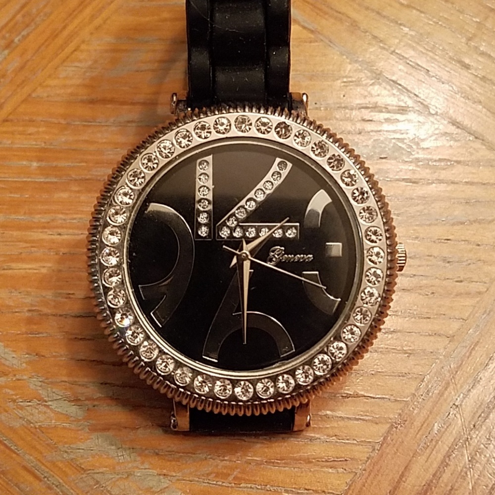 Used Black Geneva Watch
